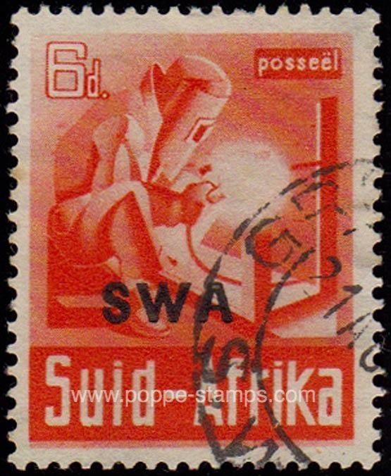 South West Africa, Sc , SG 119 Study, Hinged - 1941 6d.  ...