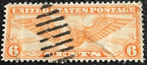 US #C19 Used Single Winged Globe Wrinkle SCV $.25 L21