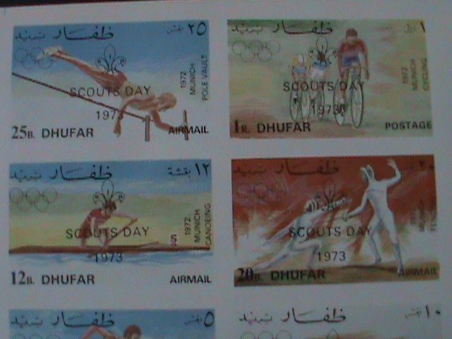 DHUFAR-1972-OLYMPIC GAMES-OVPT.-IMPERF MNH-SHEET VF-EST-$16-PROMOTE-50% OFF