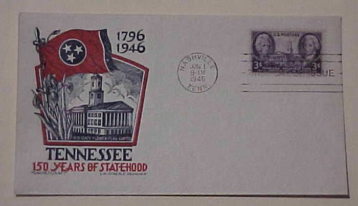 US FDC STAEHLE  1946 TENNESSEE CACHET  UNADDRESSED