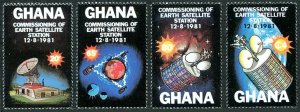 Ghana 755-758A ,MNH. Michel 884-887. Earth Satellite Station, 1981.