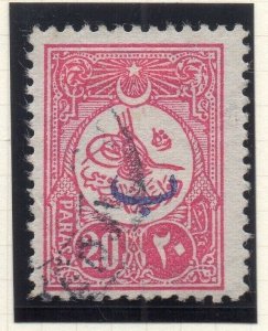 Turkey 1915 early Behie Issue Fine Used 20p. Optd NW-04660