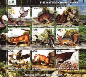 Benin 2003 THE NATURE CONSERVANCY SAVING THE LAST GREAT PLACES Shlt (9) MNH