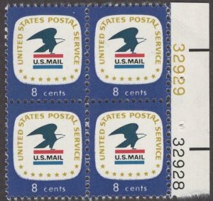 Scott # 1396 - US Plate Block Of 4 - U.S. Postal Service - MNH - 1971