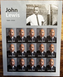 US 5801 Imperf. Sheet of 20 John Lewis