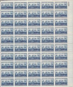 US Stamp - 1952 Women in Armed Services 50 Stamp Sheet Scott #1013