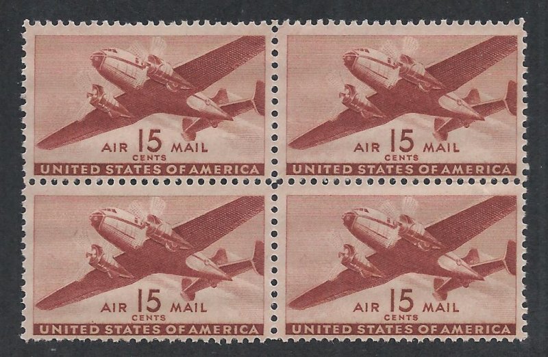 UNITED STATES SC# C28 B/4 FVF/MNH 1941