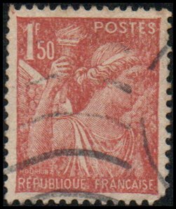 France 383 - Used - 1.50fr Iris (1944) (cv $0.55)