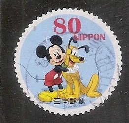 Japan    Scott  3412g   Mickey & Pluto     Used