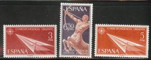 SPAIN Scott E23-25 MNH** 1965-66 Special Delivery set