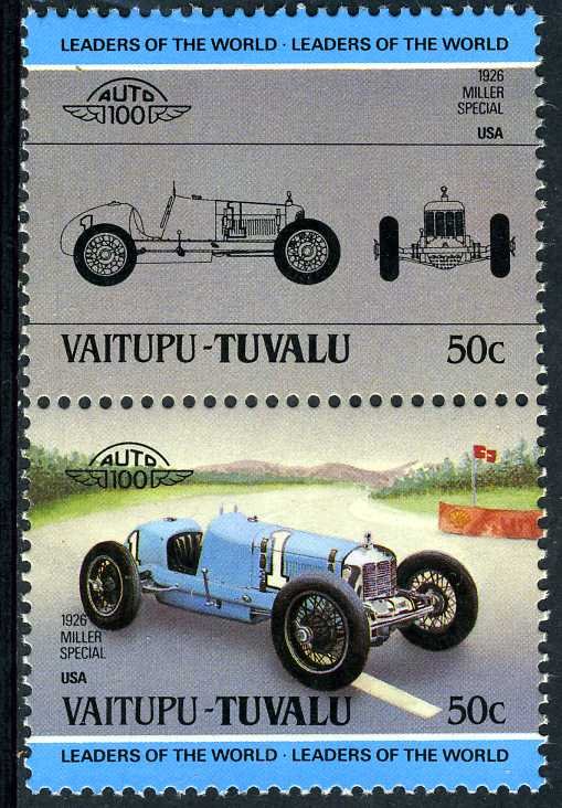 Tuvalu Vaitupu 1985 CAR MILLER SPECIAL 2 values Perforated Mint (NH)