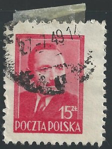 Poland #441 15z Pres Boleslaw Bierut - Used