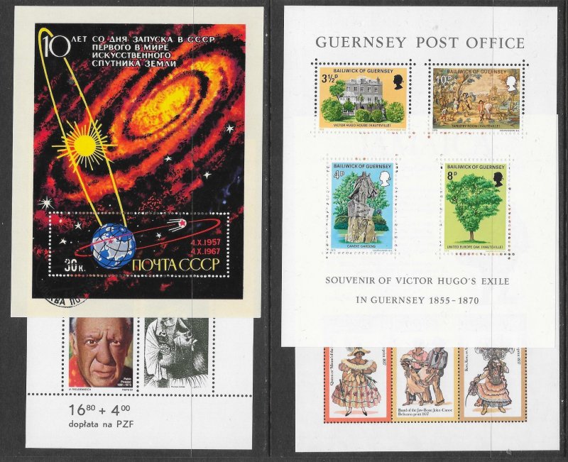 WORLDWIDE (157) Souvenir Sheets Mostly MNH Very Few CTO or Litely Hinged