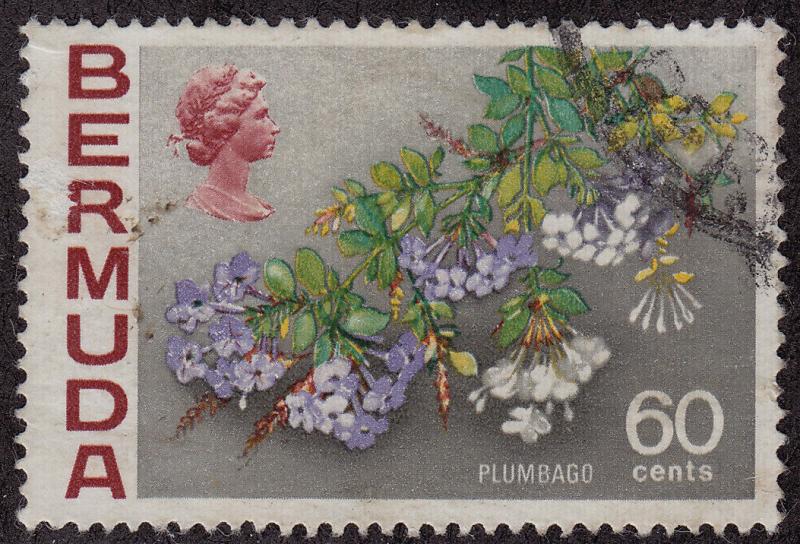 BERMUDA Used Scott # 269 Flowers pencil # (1 Stamp) -2