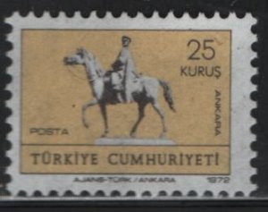 TURKEY, 1911, MNH, 1972, STATUE OF ATATURK, ANKARA