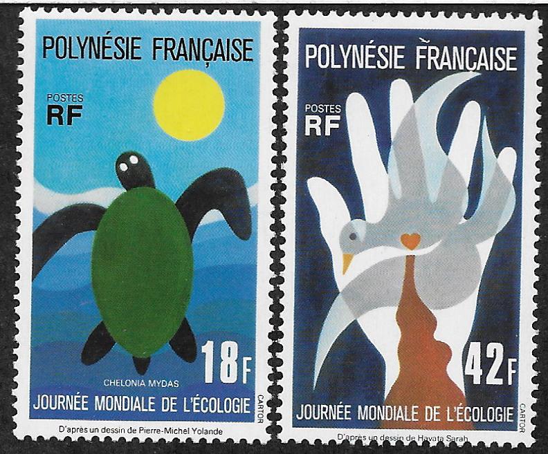 FRENCH POLYNESIA SC# 289-90 PVA GUM FVF/MNH 1976