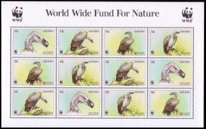 Lesotho WWF Cape Vulture Birds Sheetlet of 3 sets SG#1378-1381 MI#1276-1279