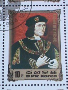 ​KOREA STAMP:1984 KINGS & QUEENS OF GRATE BRITAIN   CTO FULLI SHEET