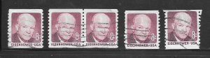 #1402 Used 5 stamps 10 Cent Lot (my8) Collection / Lot