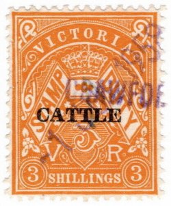 (I.B) Australia - Victoria Revenue : Cattle Duty 3/- (1951)