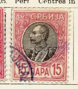 Serbia 1905 Early Issue Fine Used 15p. NW-114518