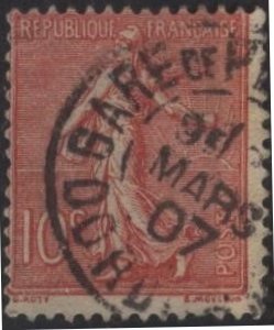 France 138 (used) 10c sower, rose (1903)