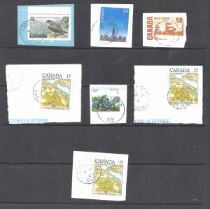 Canada (SEE ALL 3 PICTURES) 24 x TOWN CANCELS ON PIECES (BS12264A)