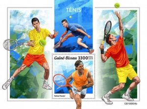 Guinea-Bissau - 2019 Pro Tennis Players - Stamp Souvenir Sheet - GB190604b