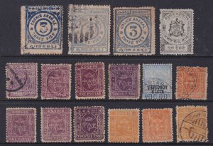 INDIA - COCHIN - INTERESTING GROUP OF EARLY MINT AND USED STAMPS - P709