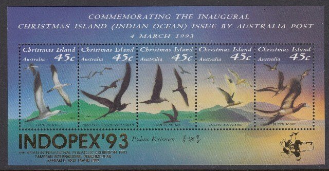 Christmas Island 349h Seabirds SS mnh