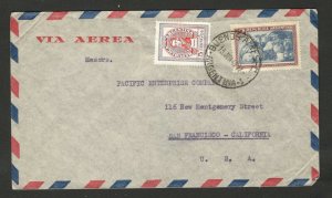 ARGENTINA TO USA - TRAVELED AIRMAIL LETTER -FRUITS - 1945.