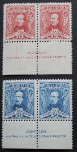 Australia 1930 Sturt Explorer set Imprint pairs SG 117/118 mint