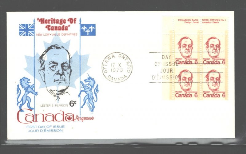 CANADA 1970 CANADIAN PRIME MINISTERS #586 -593 FDC's