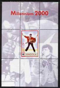 Angola 2000 Millennium 2000 - Elvis perf s/sheet (backgro...