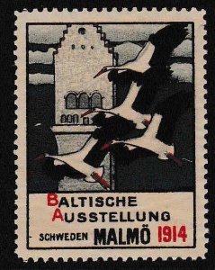 Sweden 1914 Cinderella Label for the Baltic Exposition Held in Malmo, Sweden