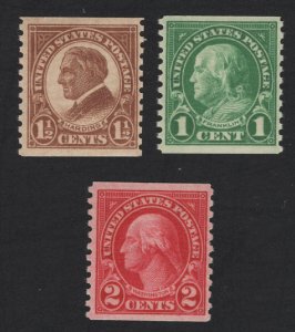 United States MINT Scott Number 597-599  MNH   F-VF  #B4   - BARNEYS