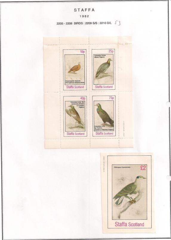 SCOTLAND - STAFFA - 1982 - Birds #66 - Perf 4v, De Luxe Sheets - MLH