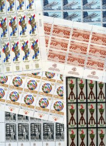 ISRAEL DEALER'S SHEET OFFERING OF 22 MIXED SHEETS ALL FRESH MINT NH