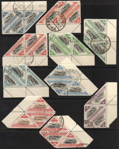 Mozambique Company Sc #165-174 Used Blocks of 3