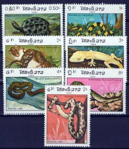 Laos 584-590 MNH Reptiles Animals Snakes Lizards ZAYIX 0224S0230M