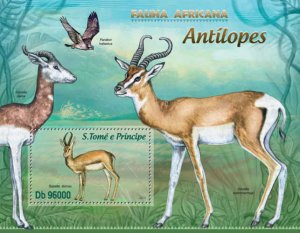 St Thomas - Antelopes - Souvenir Sheet - ST13206b