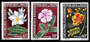 Niger 1965, Flowers 3v, MNH