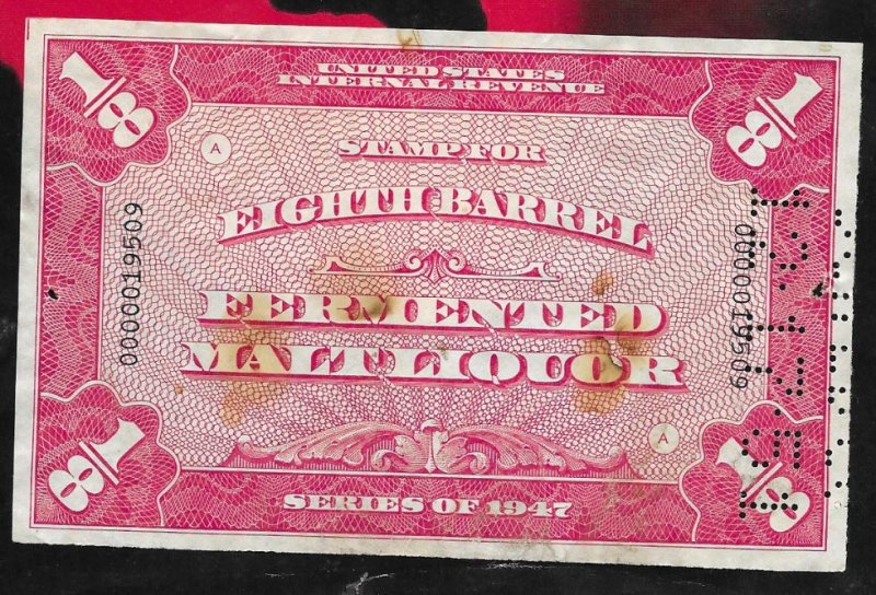 U.S. Scott #REA190 Beer - Revenue Stamp - Used Single