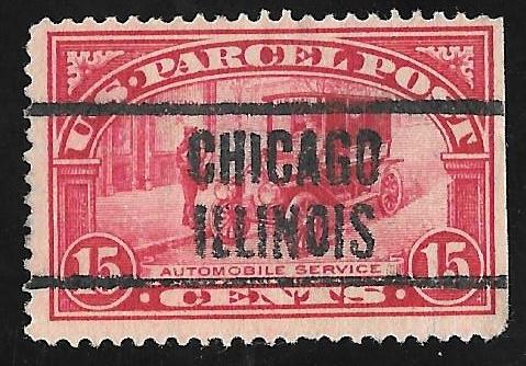 Q7 15 cents PRECANCEL Automobile Stamp used F