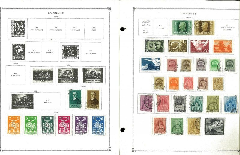 Hungary 1874-1979 M, U & CTO Hinged on Scott International Pages