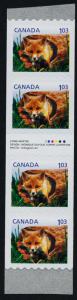 Canada 2427i Coil Strip with Inscription MNH Red Fox