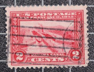 Scott 398 - 2 Cents Panama-Pacific - Used - Nice Stamp - SCV $1.00 