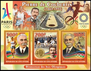 IVORY COAST OLYMPICS 2020 TOKYO PARIS 2024 COUBERTIN JEUX OLYMPIQUES OLYMPISCHE