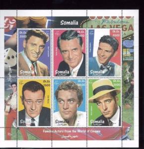 RORY CALHOUN, CAREY GRANT... Souvenir Sheet MNH (Unlisted) - Somalia E22