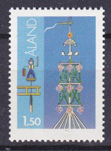 Finland-Aland Isls.    9 MNH 1985 1.50m Midsummer Pole